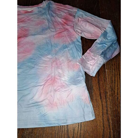 New Medium Long Sleeve Pullover Tie Dye Loose Shirt Top NWT - Picture 2 of 4